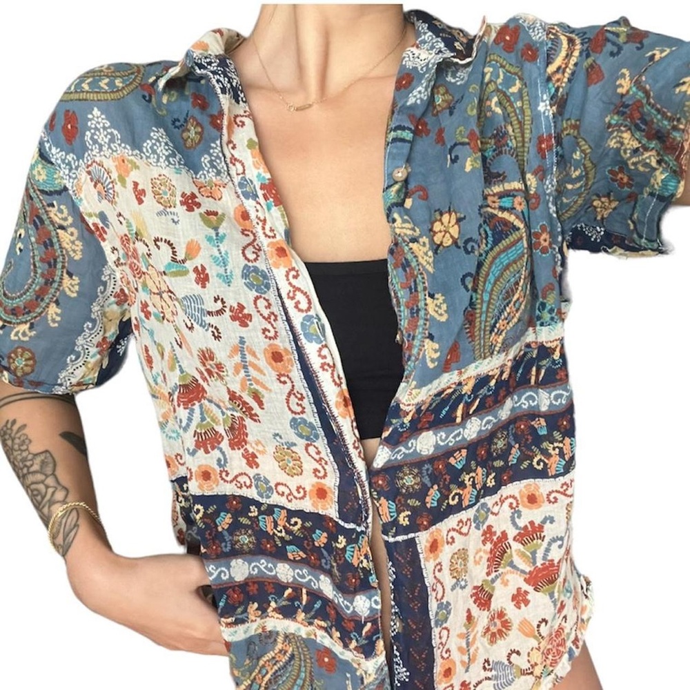 All over print button up short sleeve shirt from RAGA MAN